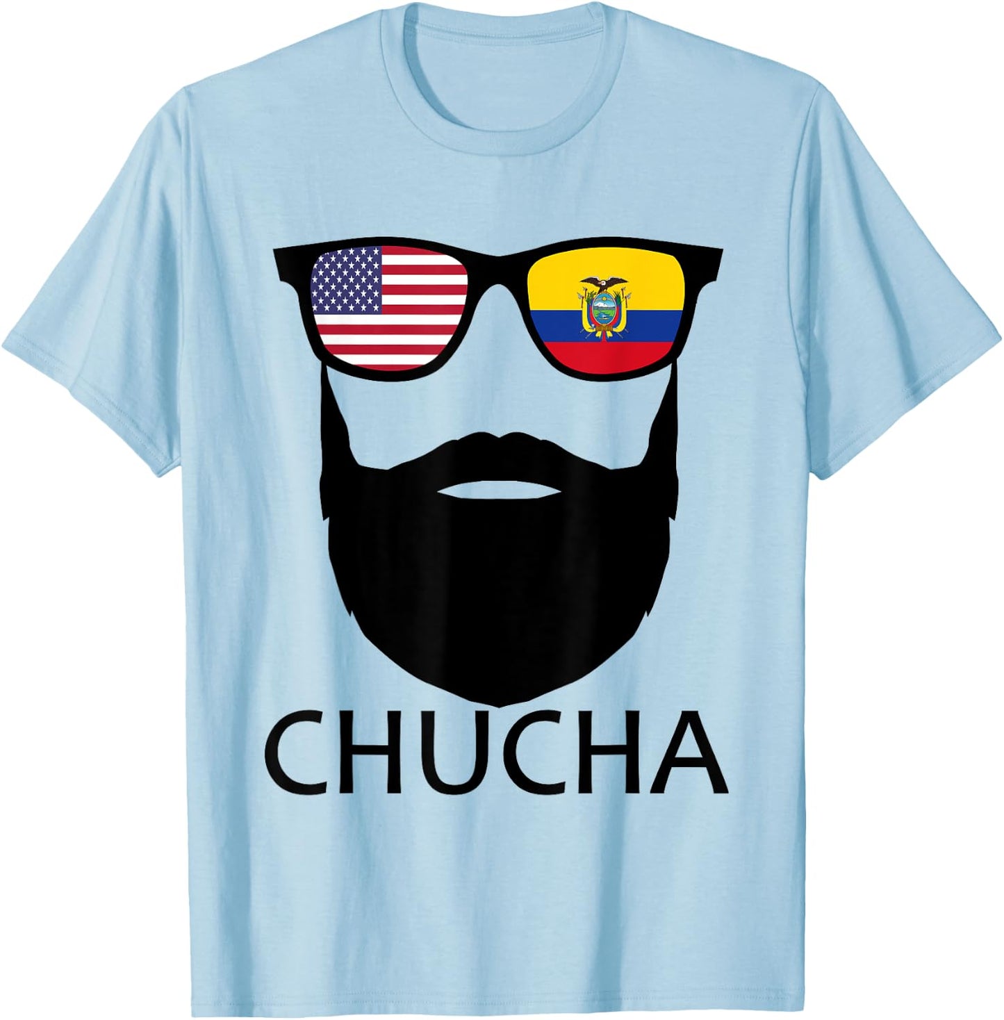 Half American Ecuadorian Chucha USA Ecuador Flag Patriot Men T-Shirt - T-Shirt | Light Blue