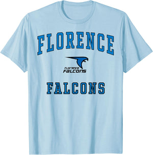 Florence High School Falcons C1 T-Shirt - T-Shirt | Light Blue