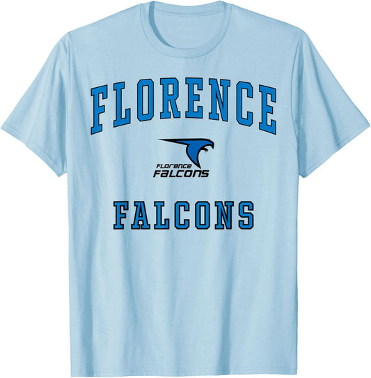 Florence High School Falcons C1 T-Shirt - T-Shirt | Light Blue