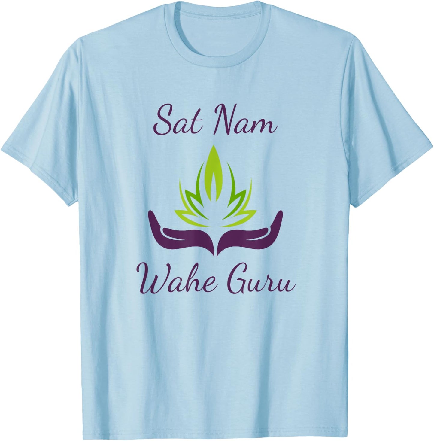 Kundalini Yoga Lotus Sat Nam Wahe Guru T-Shirt - T-Shirt | Light Blue