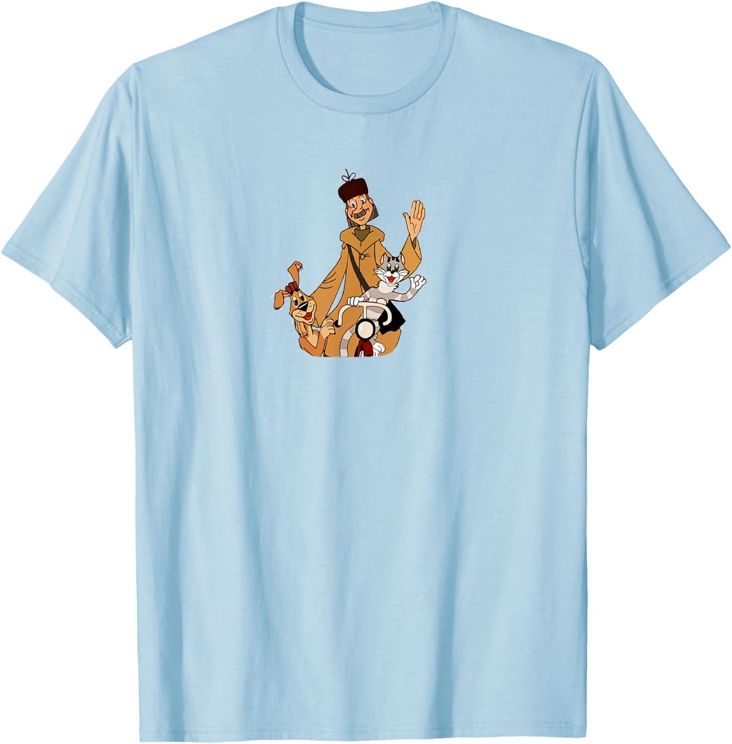 "Pochtalion Pechkin" Troye iz Prostokvashino Russian Cartoon T-Shirt - T-Shirt | Light Blue
