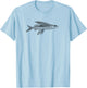 Flying fish simple graphic fisherman design T-Shirt - T-Shirt | Light Blue