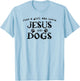 Just A Girl Who Loves Jesus And Dogs T-Shirt - T-Shirt | Light Blue