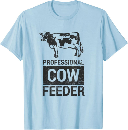 Pro Cow Feeder Dairy & Beef Vintage Gift Shirt T-Shirt - T-Shirt | Light Blue