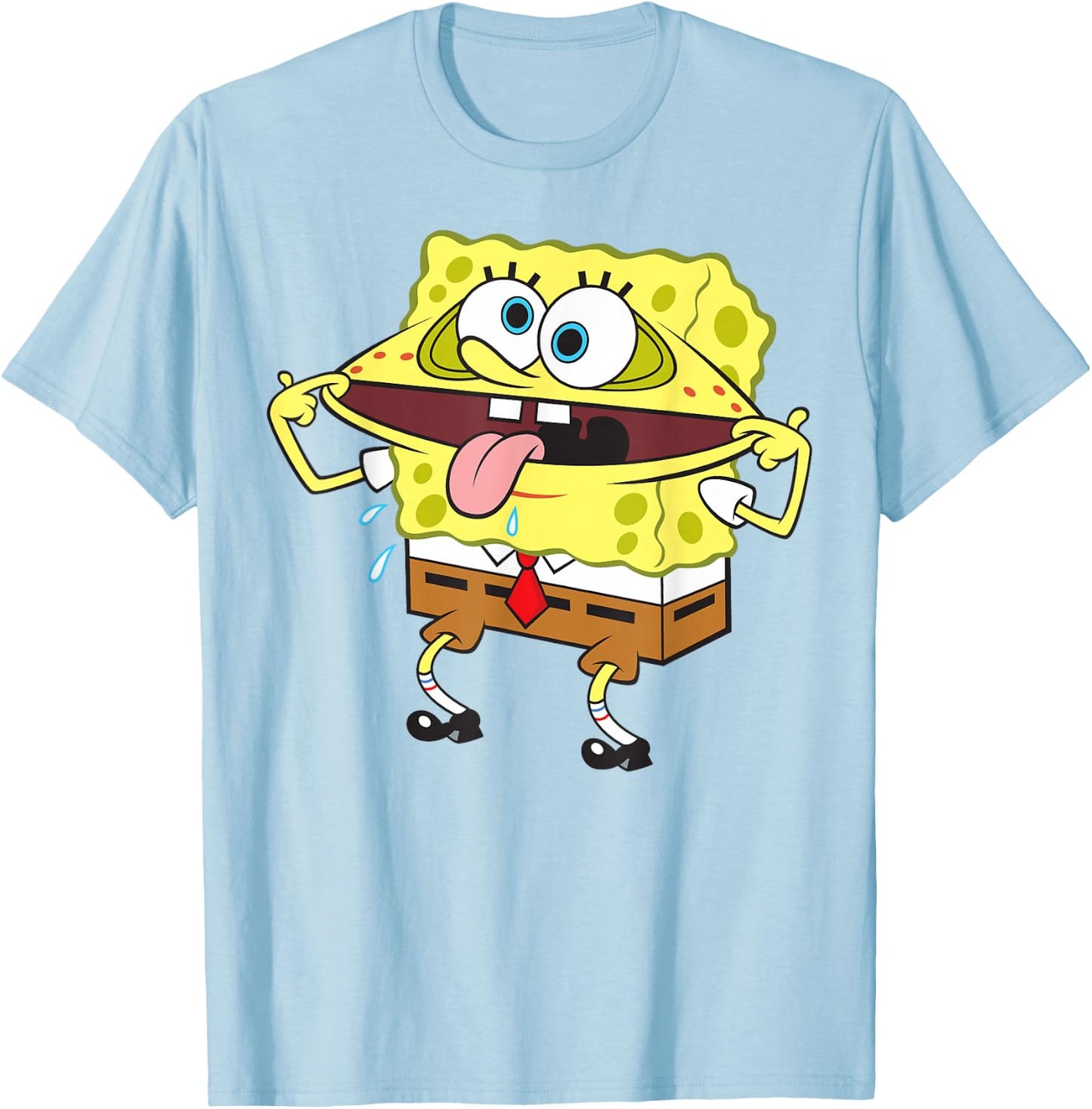 Spongebob SquarePants Goofy Face Funny T-Shirt - T-Shirt | Light Blue