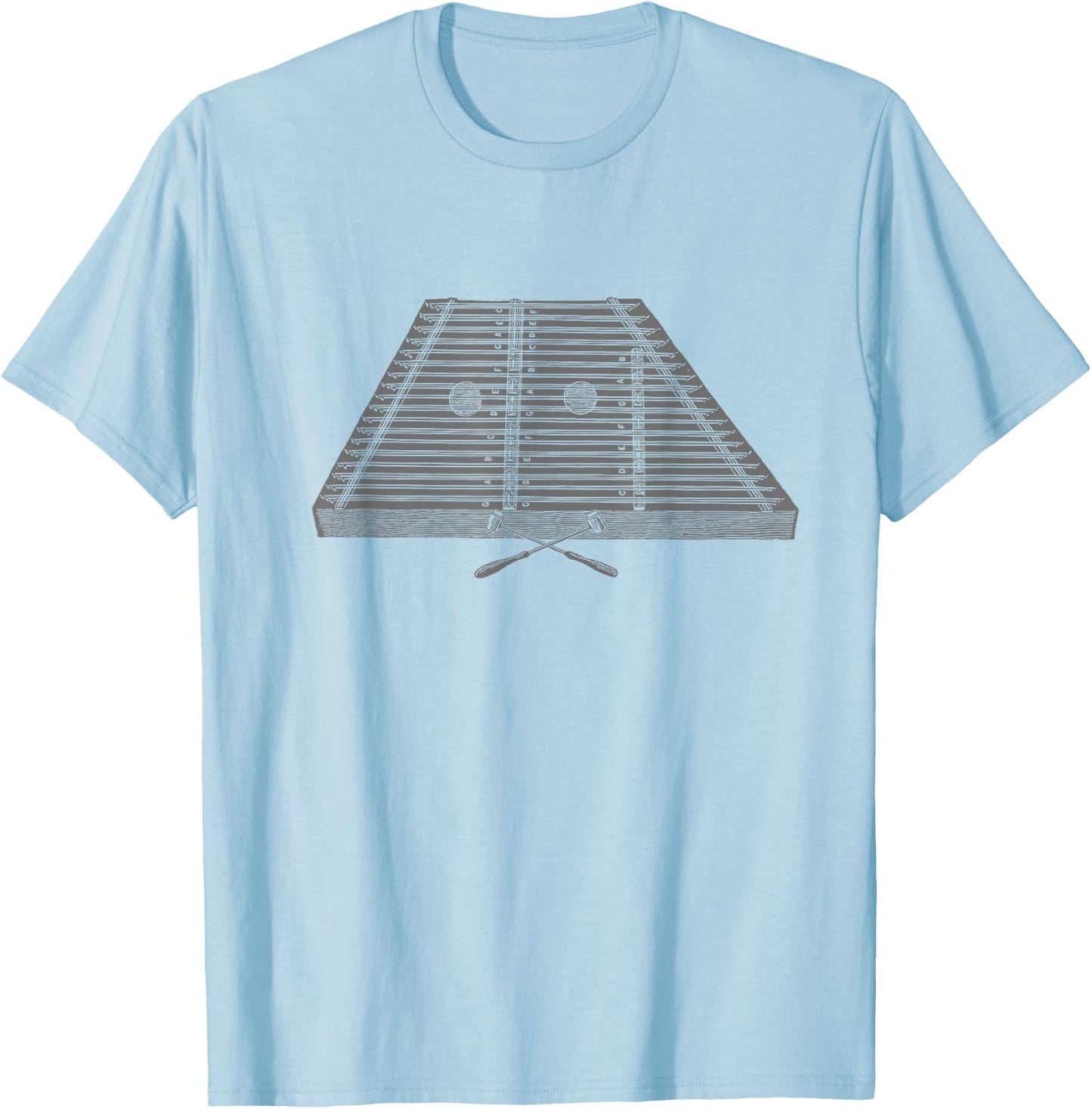 Vintage Hammered dulcimer Music Instrument Gift T-Shirt - T-Shirt | Light Blue