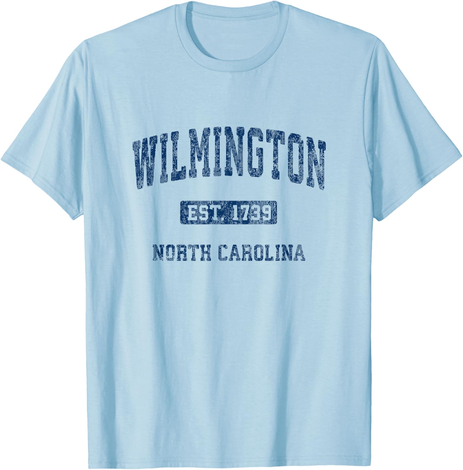 Wilmington North Carolina NC Vintage Athletic Sports Design T-Shirt - T-Shirt | Light Blue