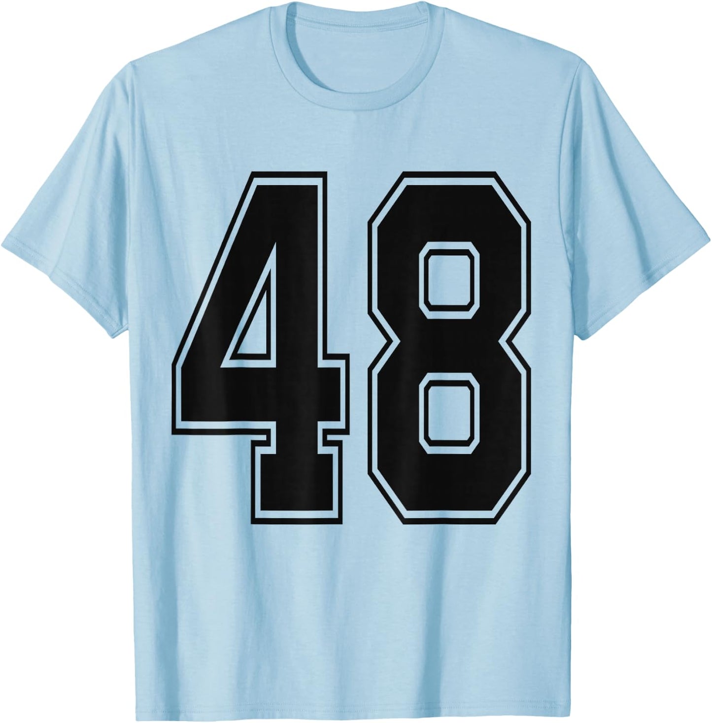#48 Number 48 Sports. Jersey My Favorite Player #48 T-Shirt - T-Shirt | Light Blue