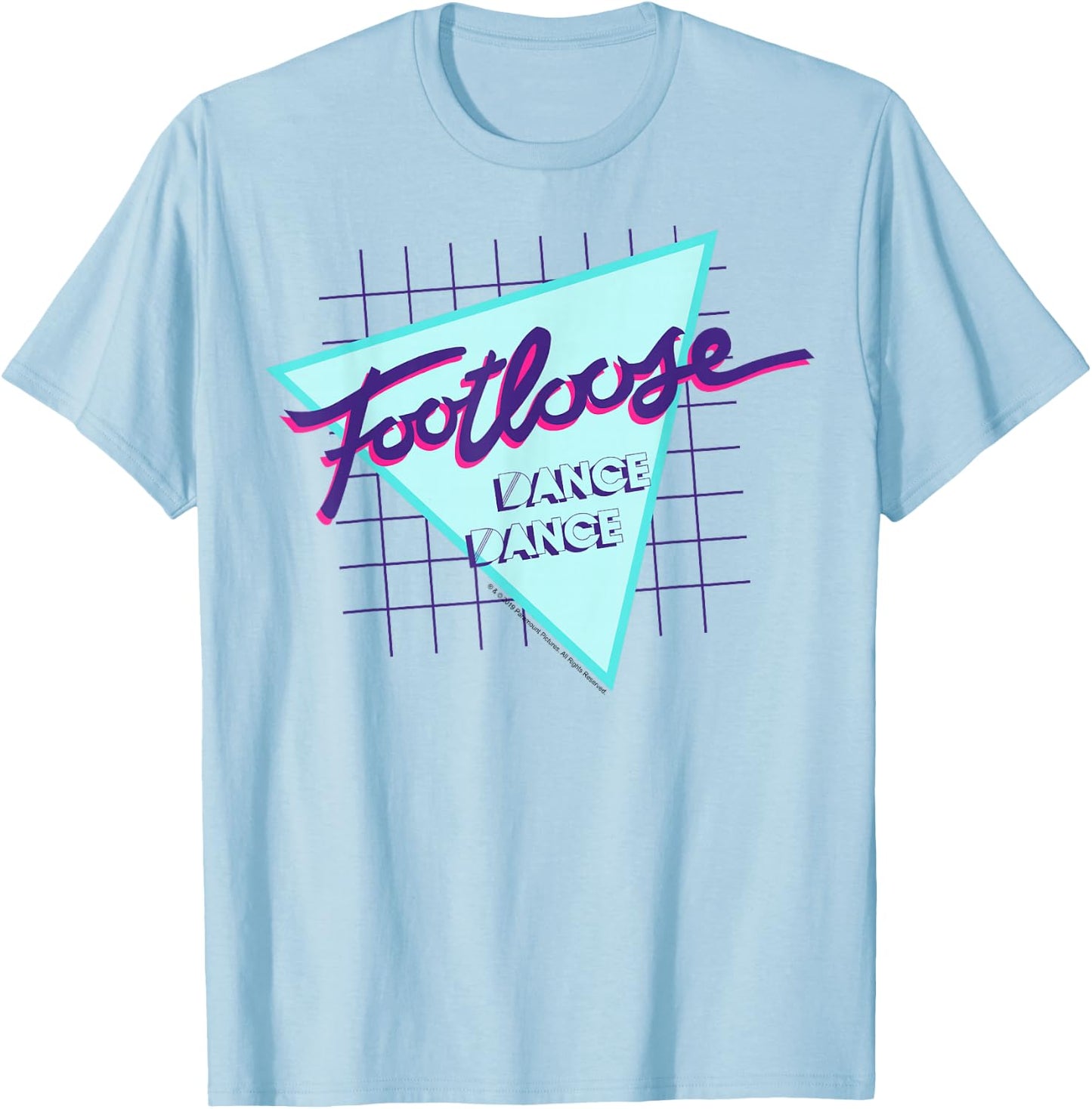Footloose Dance Dance 80's Logo T-Shirt - T-Shirt | Light Blue