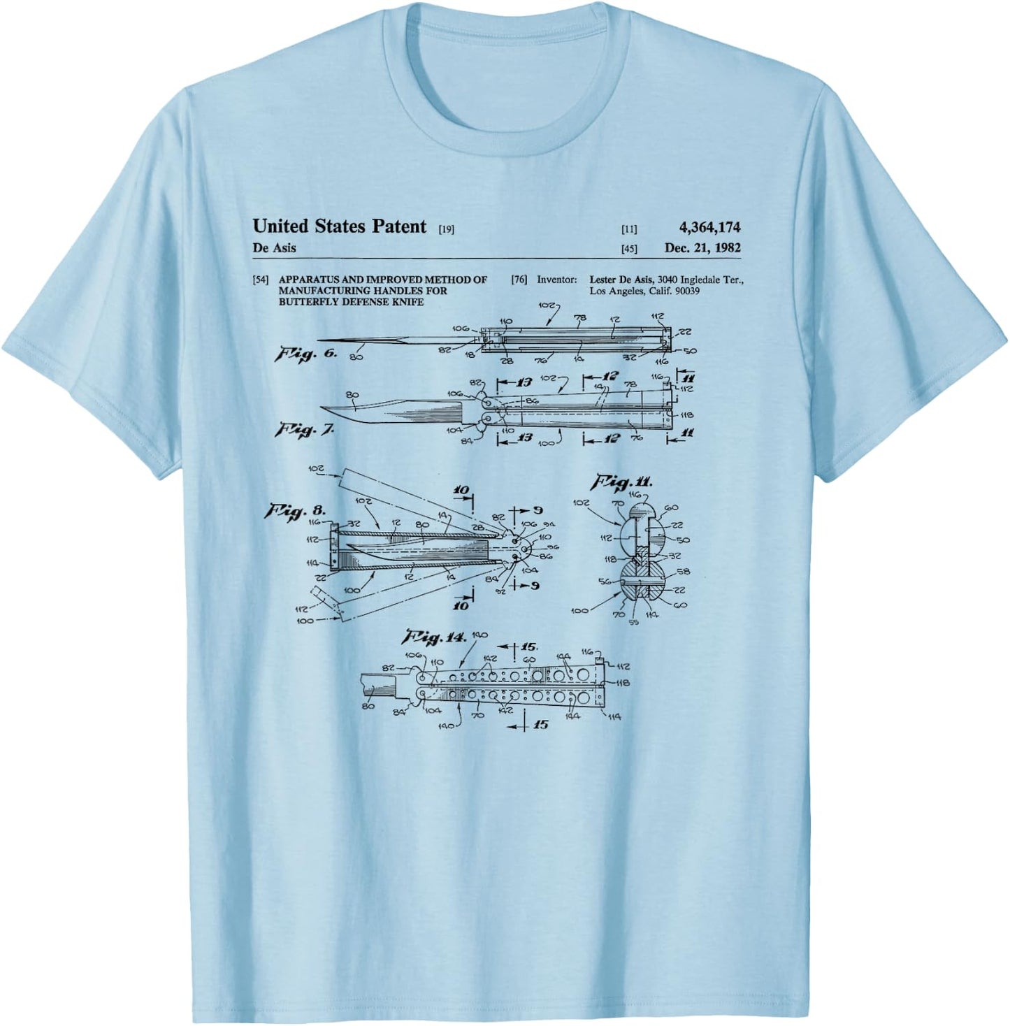 Vintage Balisong Patent T-Shirt - T-Shirt | Light Blue