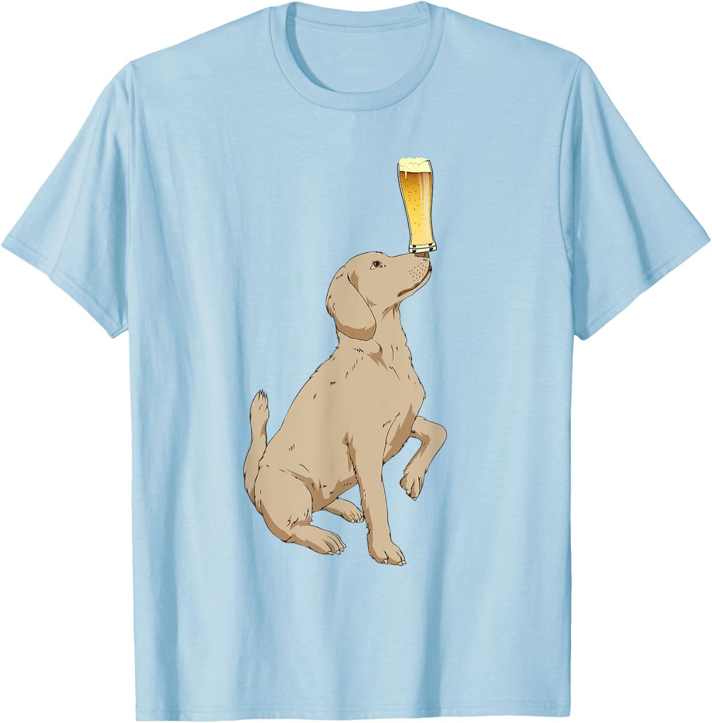 Craft Beer Shirt Labrador Retriever Shirt Beer Lovers Shirt T-Shirt - T-Shirt | Light Blue