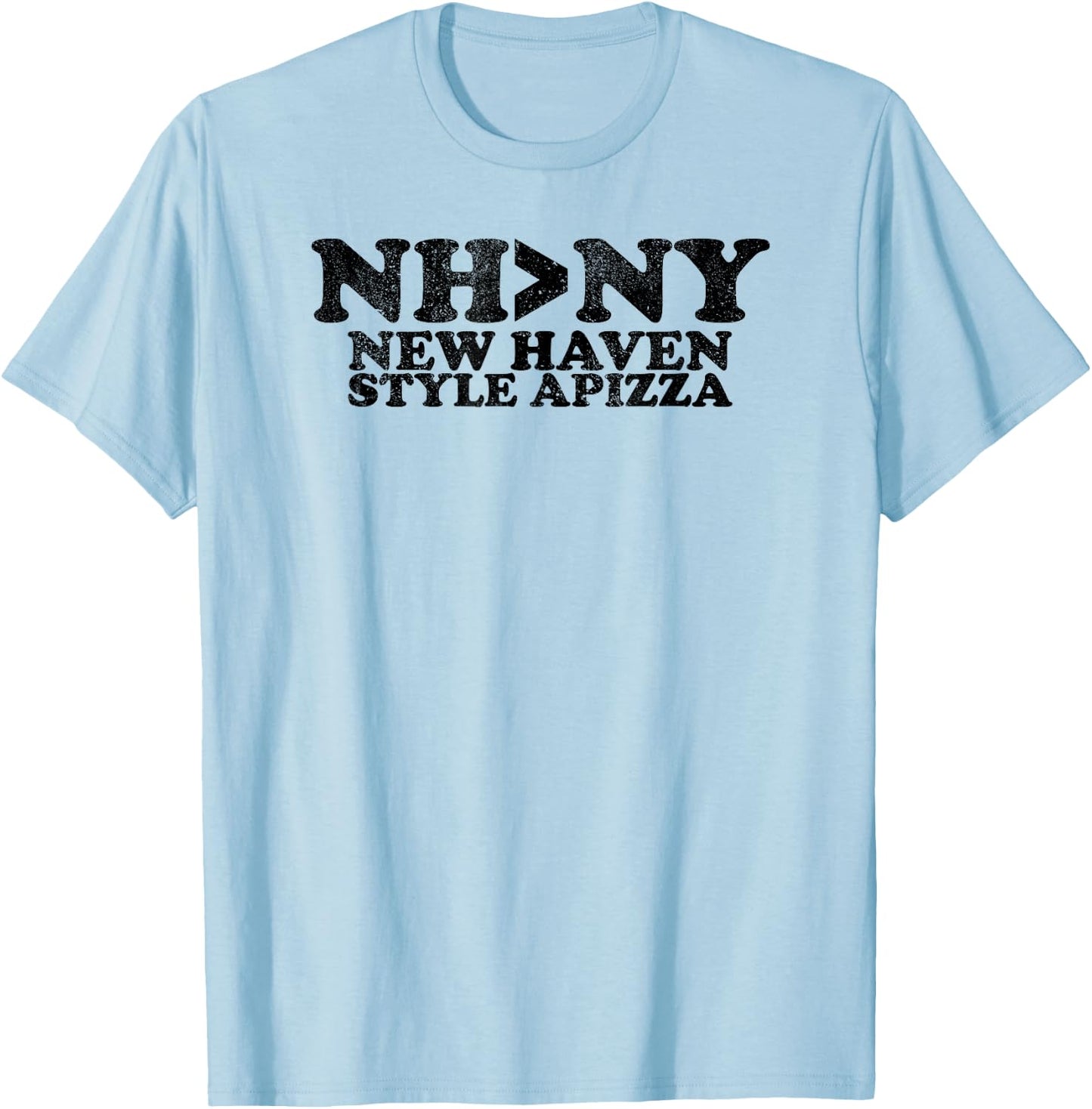 NH>NY New Haven Style Apizza Shirt Pizza T-Shirt - T-Shirt | Light Blue