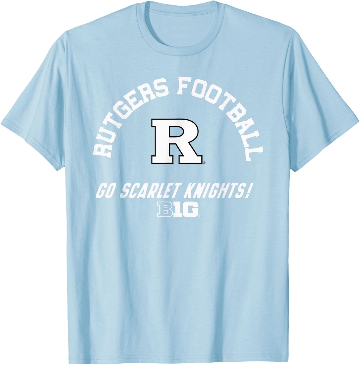 Rutgers Scarlet Knights Big 10 Football Red T-Shirt - T-Shirt | Light Blue
