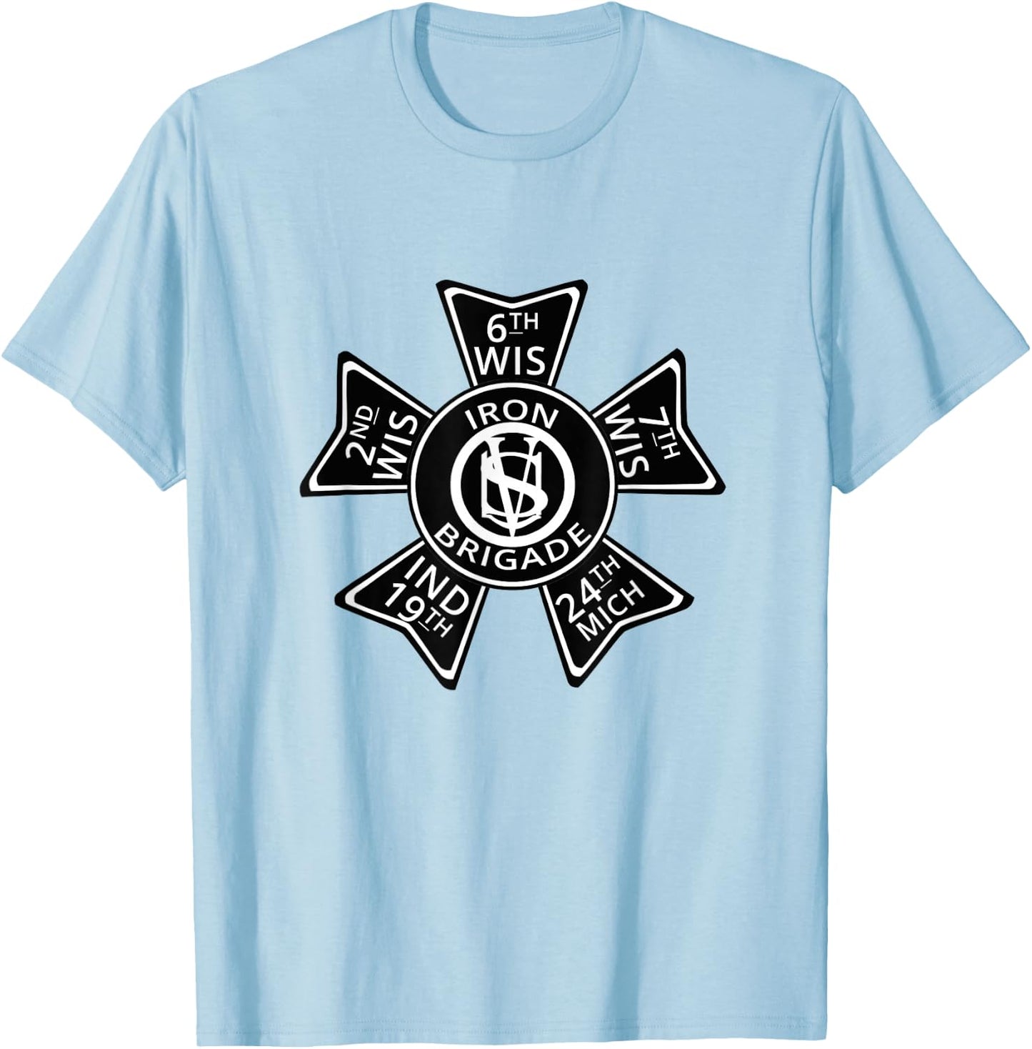 US American Civil Union Iron Brigade T-Shirt - T-Shirt | Light Blue