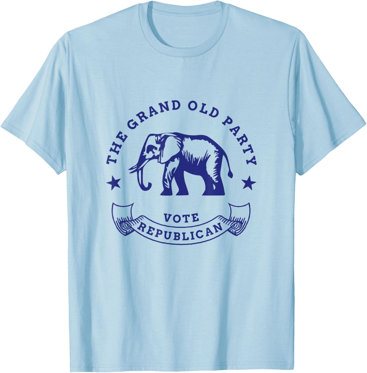 GOP Vote Republican Party Elephant Vintage Political T-Shirt - T-Shirt | Light Blue