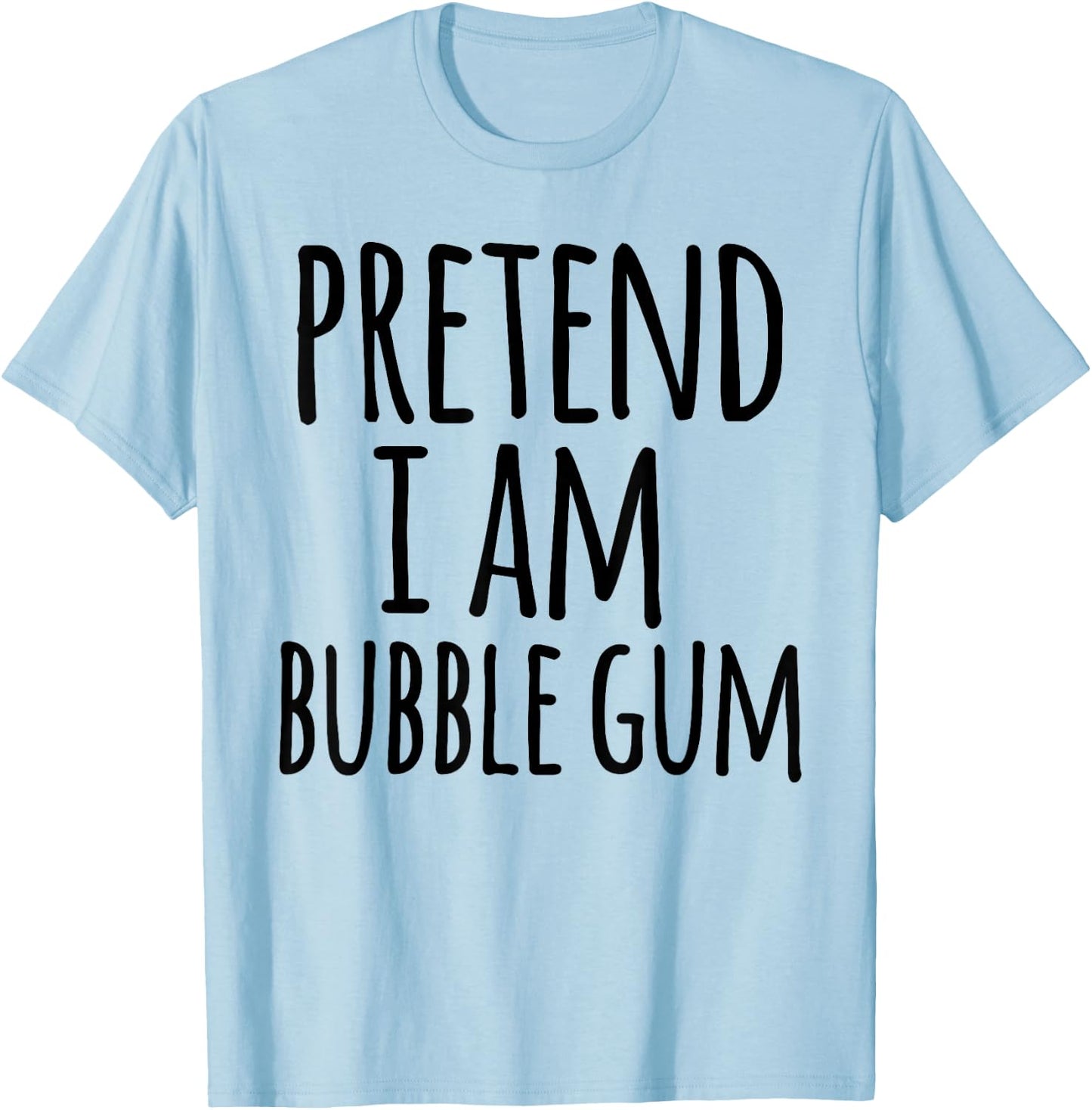 Funny Easy Lazy Halloween PRETEND I AM BUBBLE GUM COSTUME T-Shirt - T-Shirt | Light Blue
