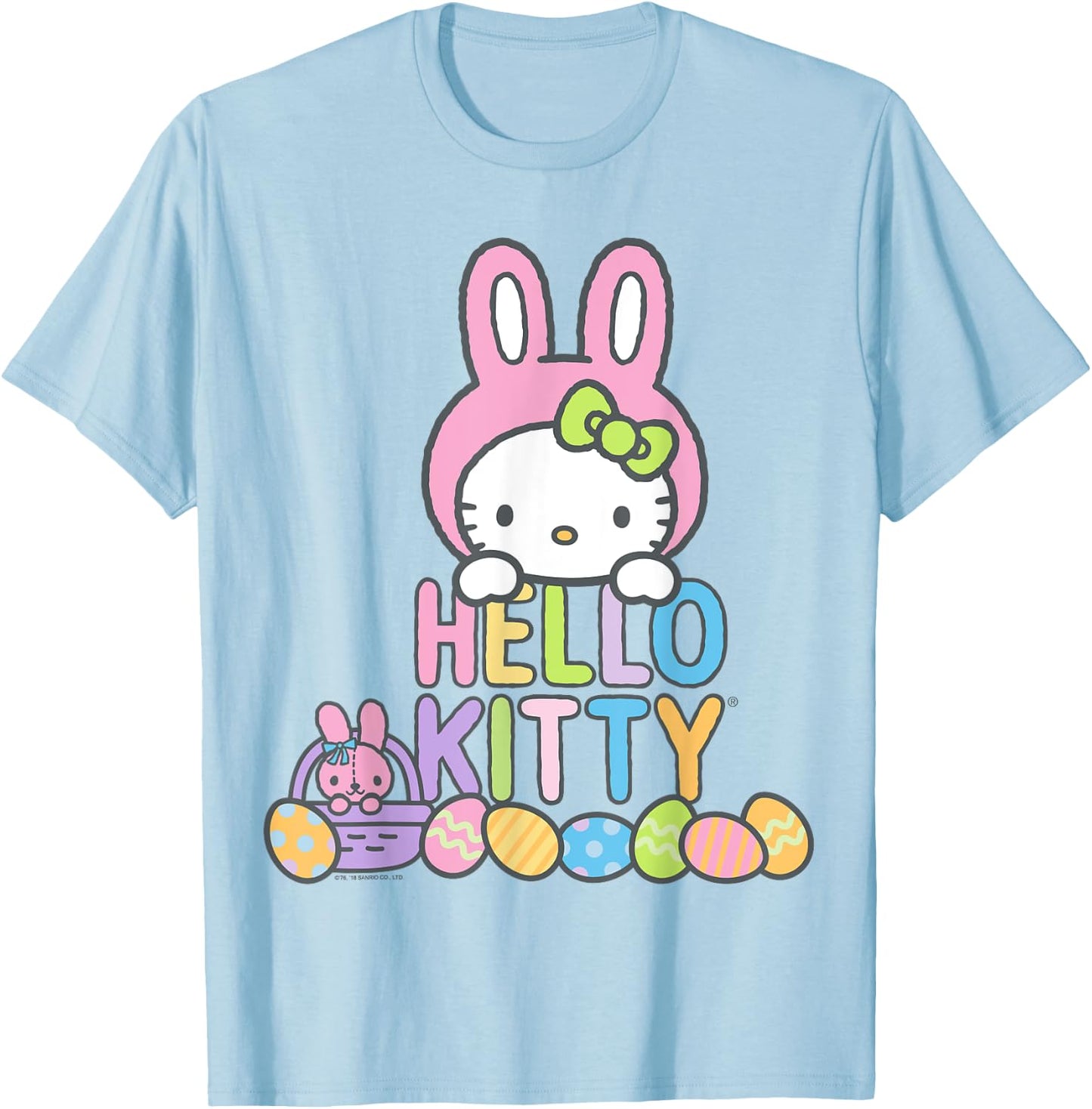 Hello Kitty Easter Bunny Logo Shirt T-Shirt - T-Shirt | Light Blue