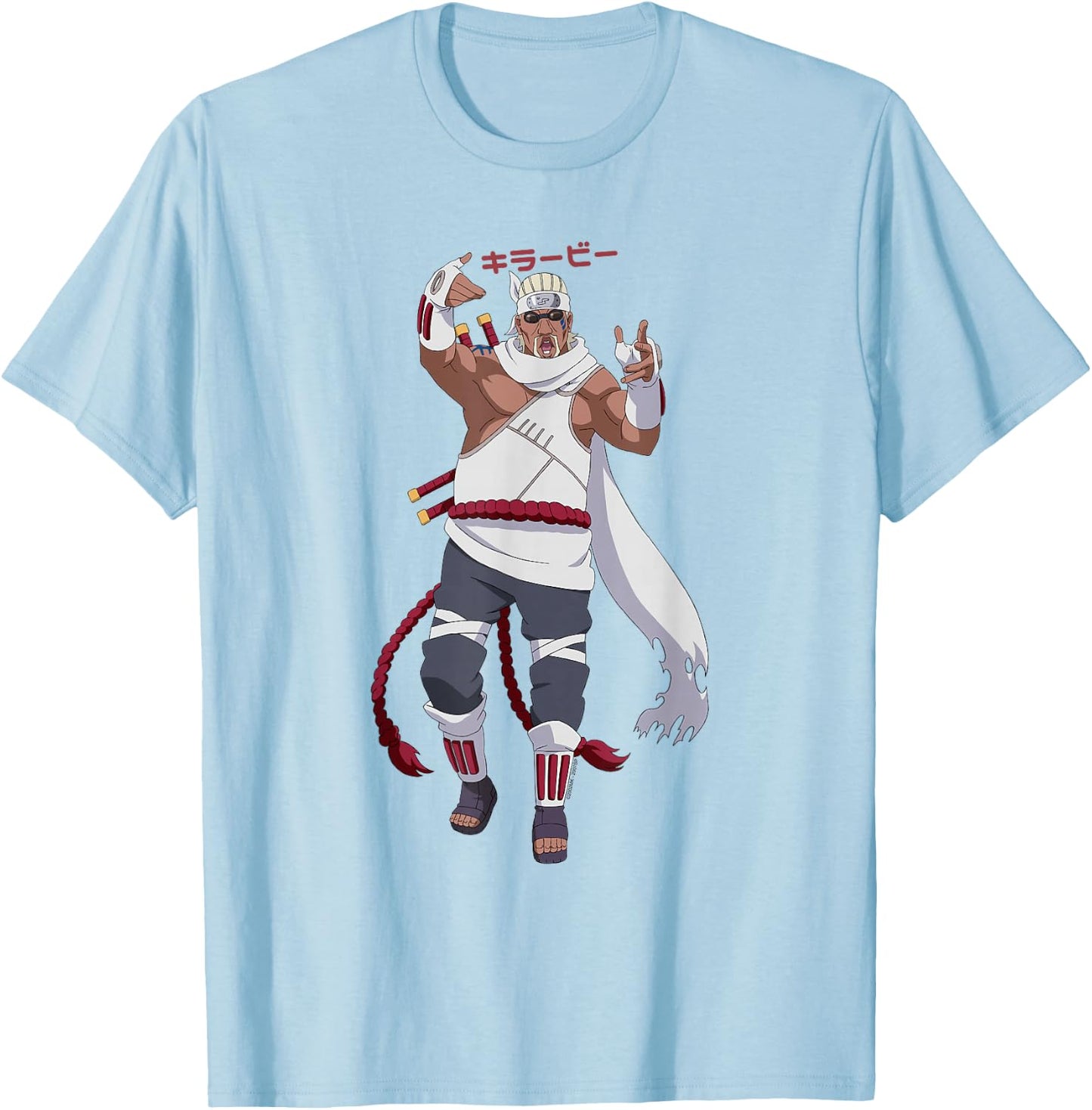Naruto Shippuden Killer Bee Shinobi from Kumogakure Anime T-Shirt - T-Shirt | Light Blue