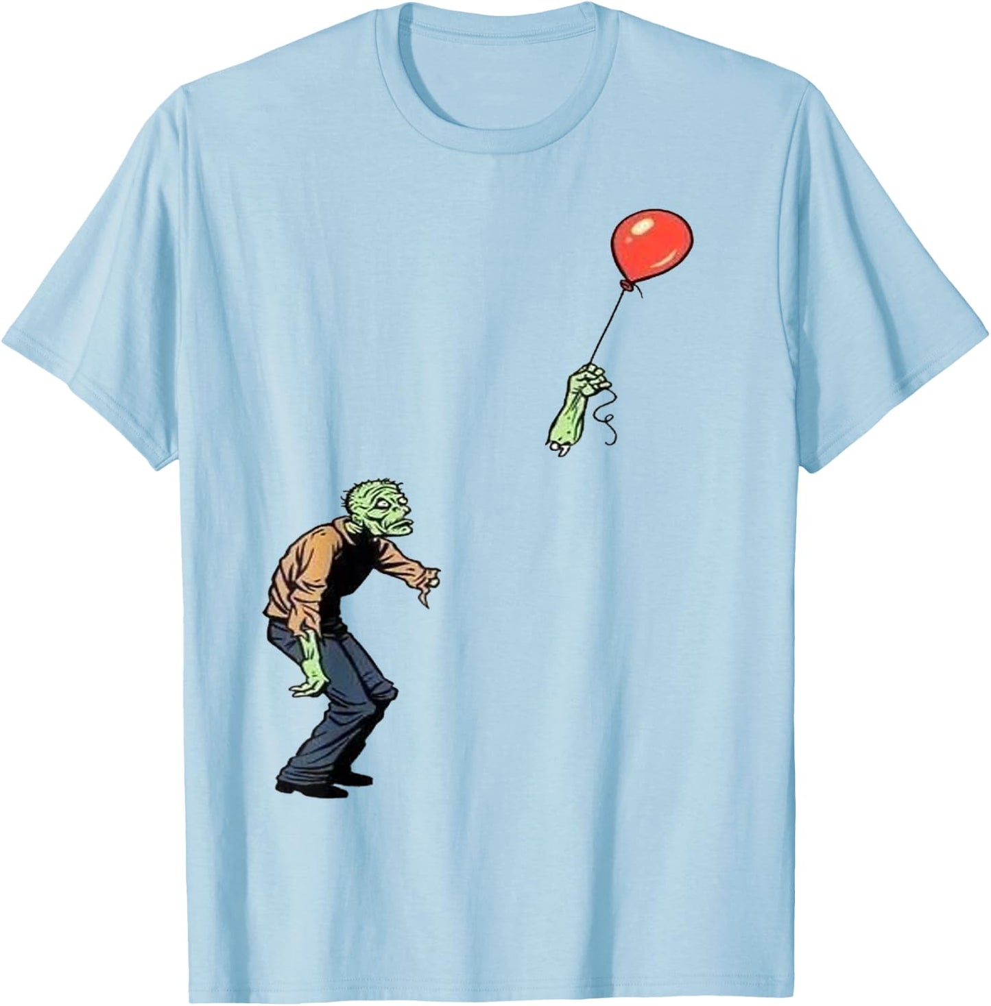 Zombie lost his balloon T-Shirt - T-Shirt | Light Blue