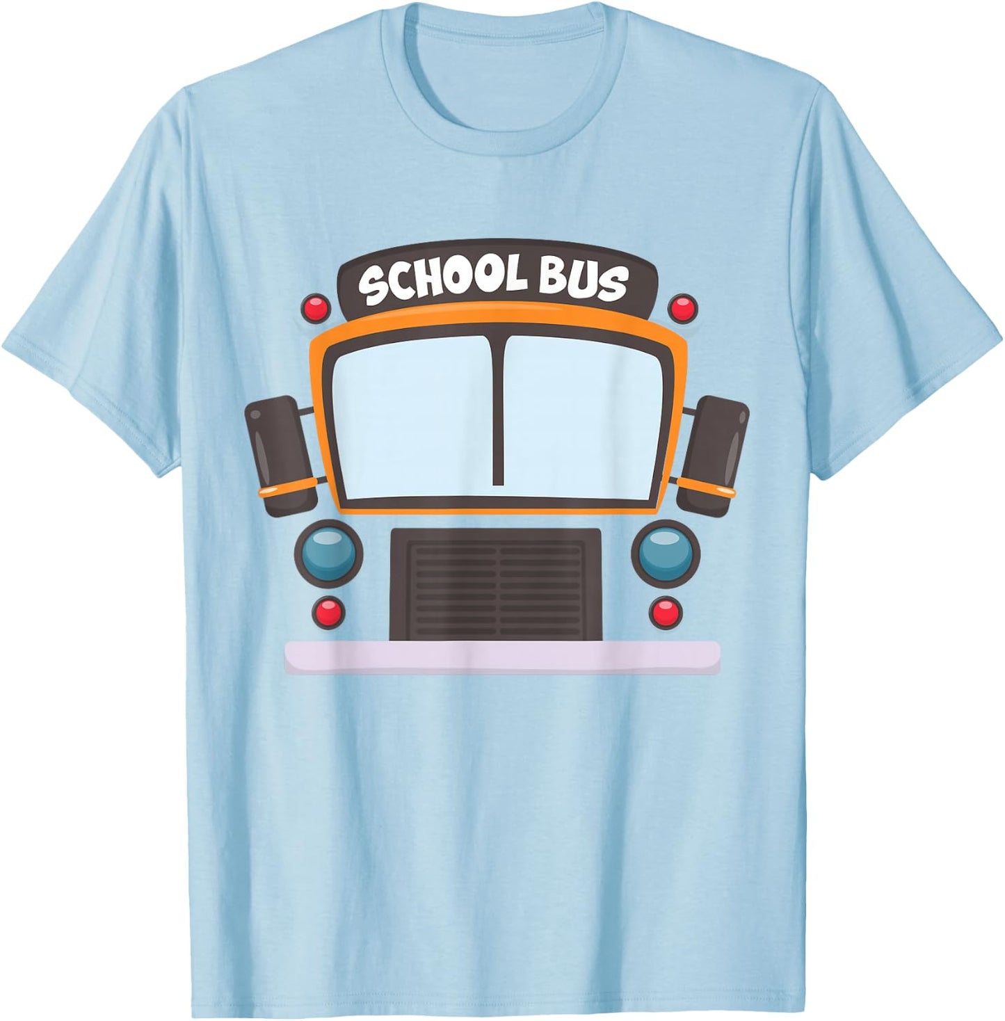 School Bus Costume Shirt Boys Girls Halloween Bus Driver Men T-Shirt - T-Shirt | Light Blue