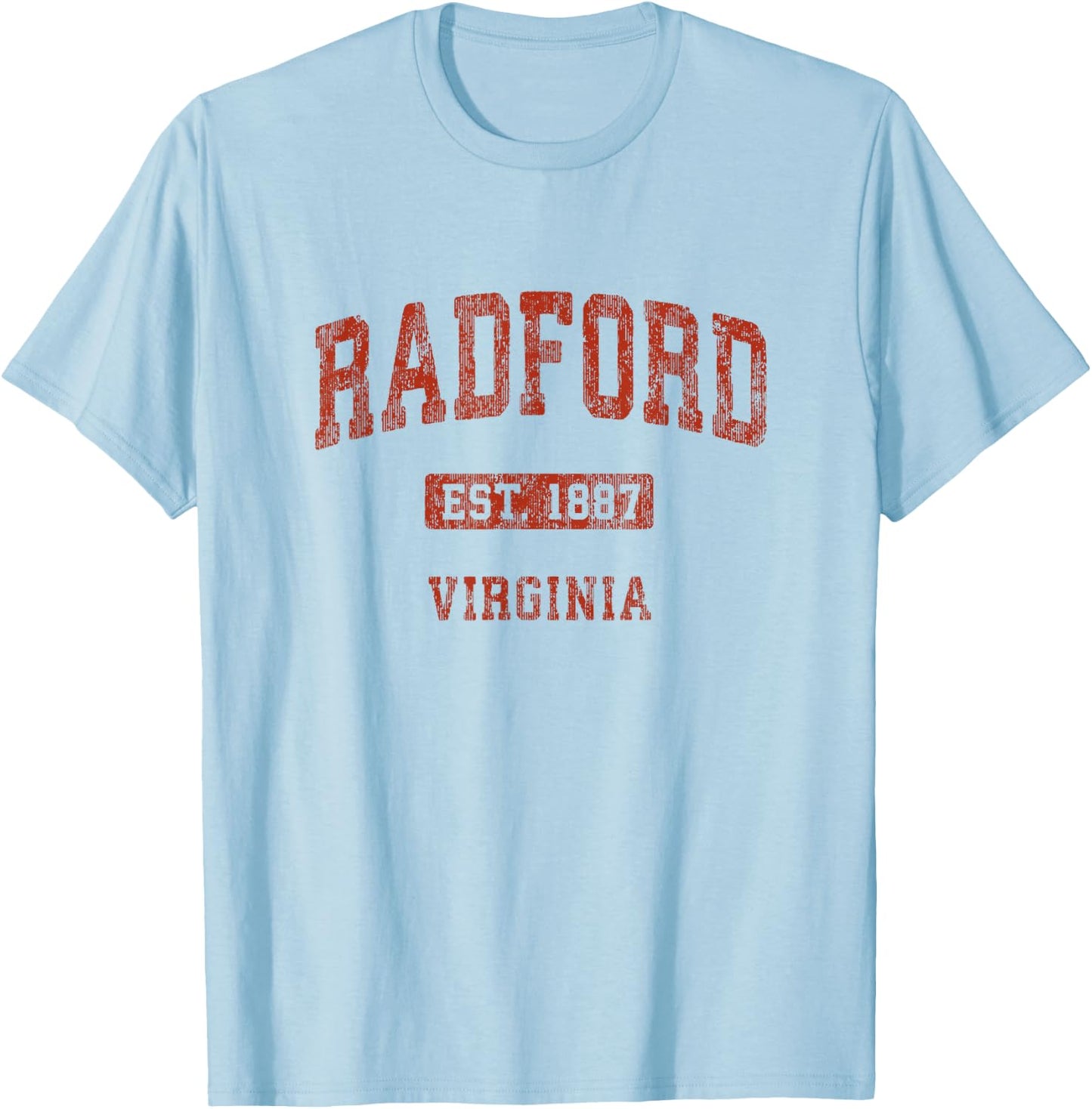 Radford Virginia VA Vintage Athletic Sports Design T-Shirt - T-Shirt | Light Blue