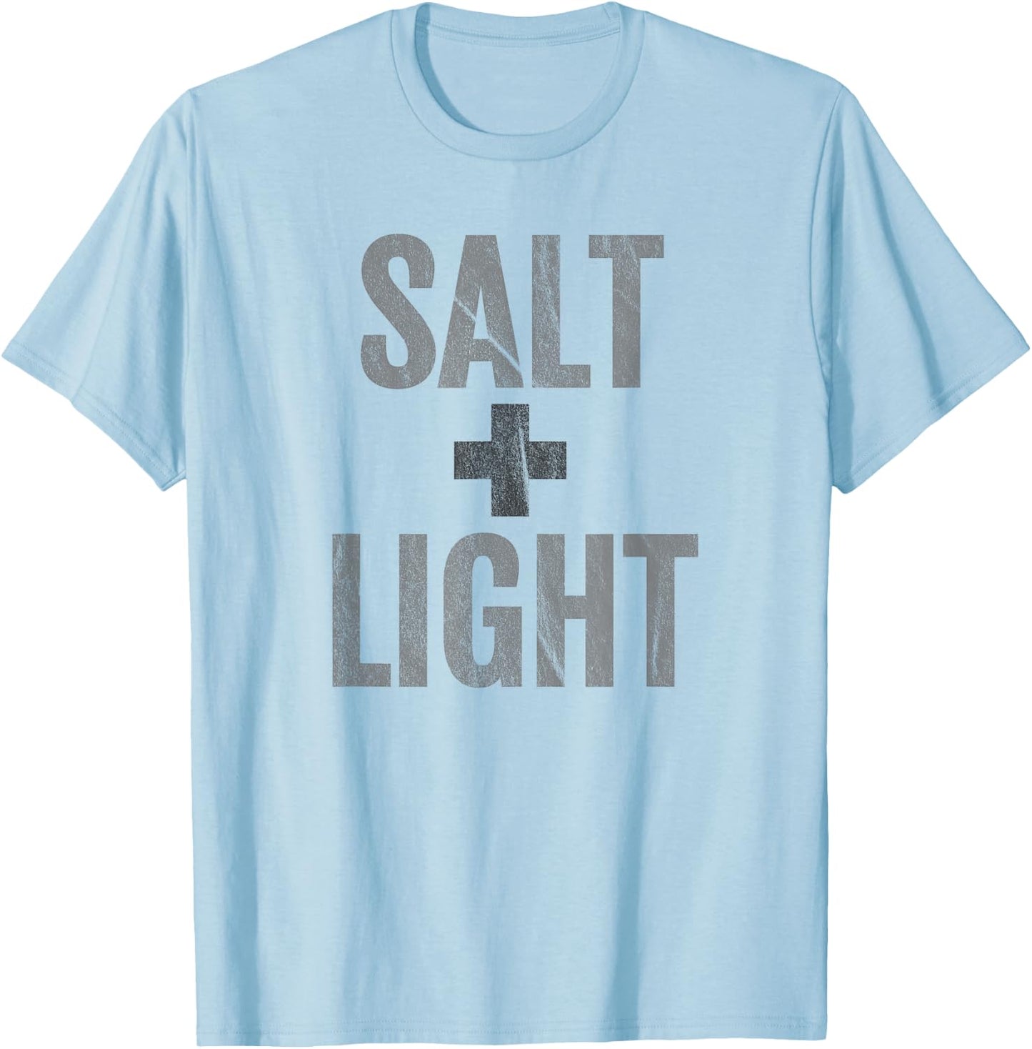 Salt & Light Matt 5:13-16 Bible Verse Christian T-Shirt - T-Shirt | Light Blue