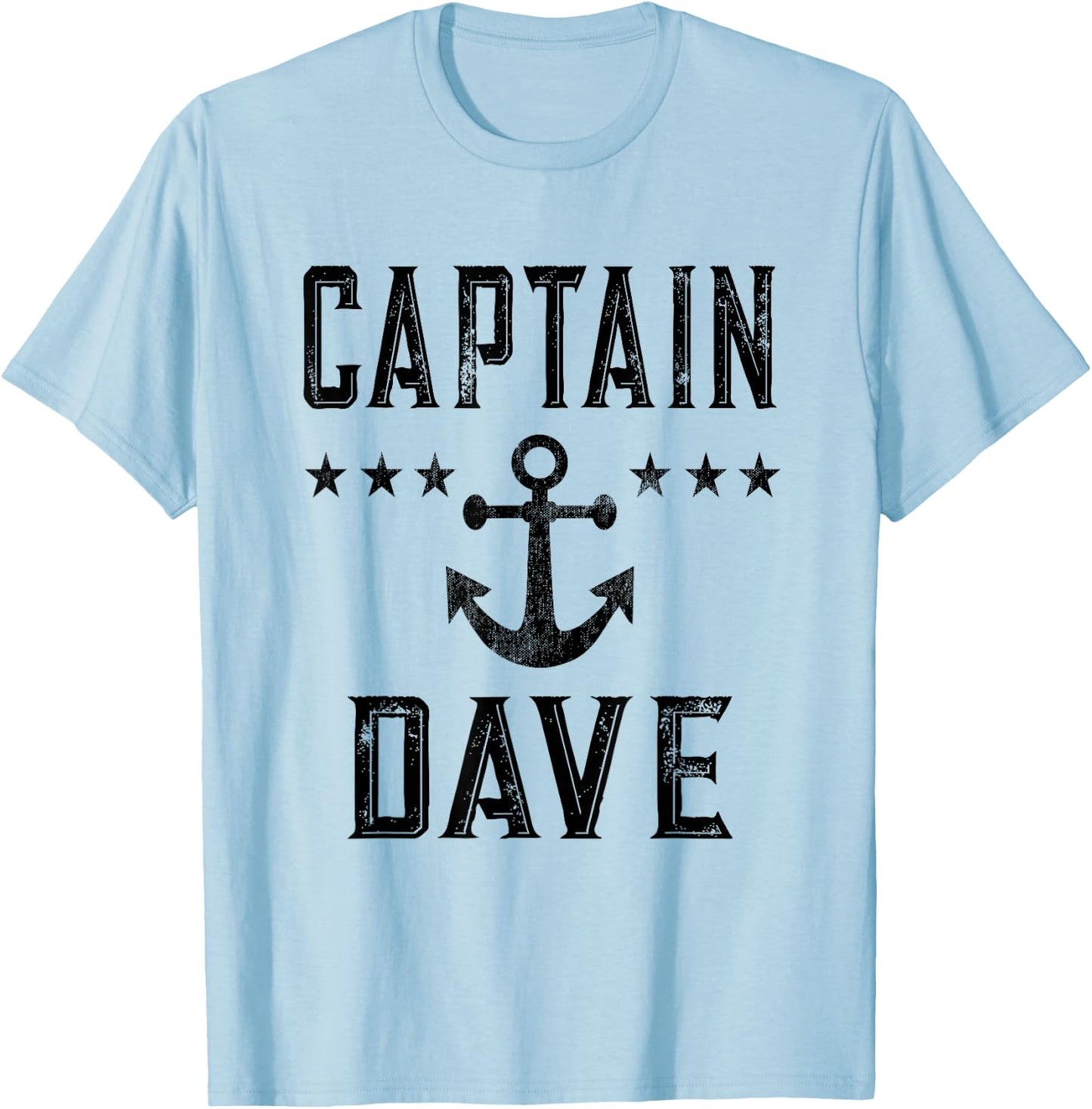 Vintage Captain Dave Item - Lake Boating or Boat Owner T-Shirt - T-Shirt | Light Blue