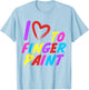 I Heart Love to Finger Paint I'm Paint Cute Couple Valentine T-Shirt - T-Shirt | Light Blue
