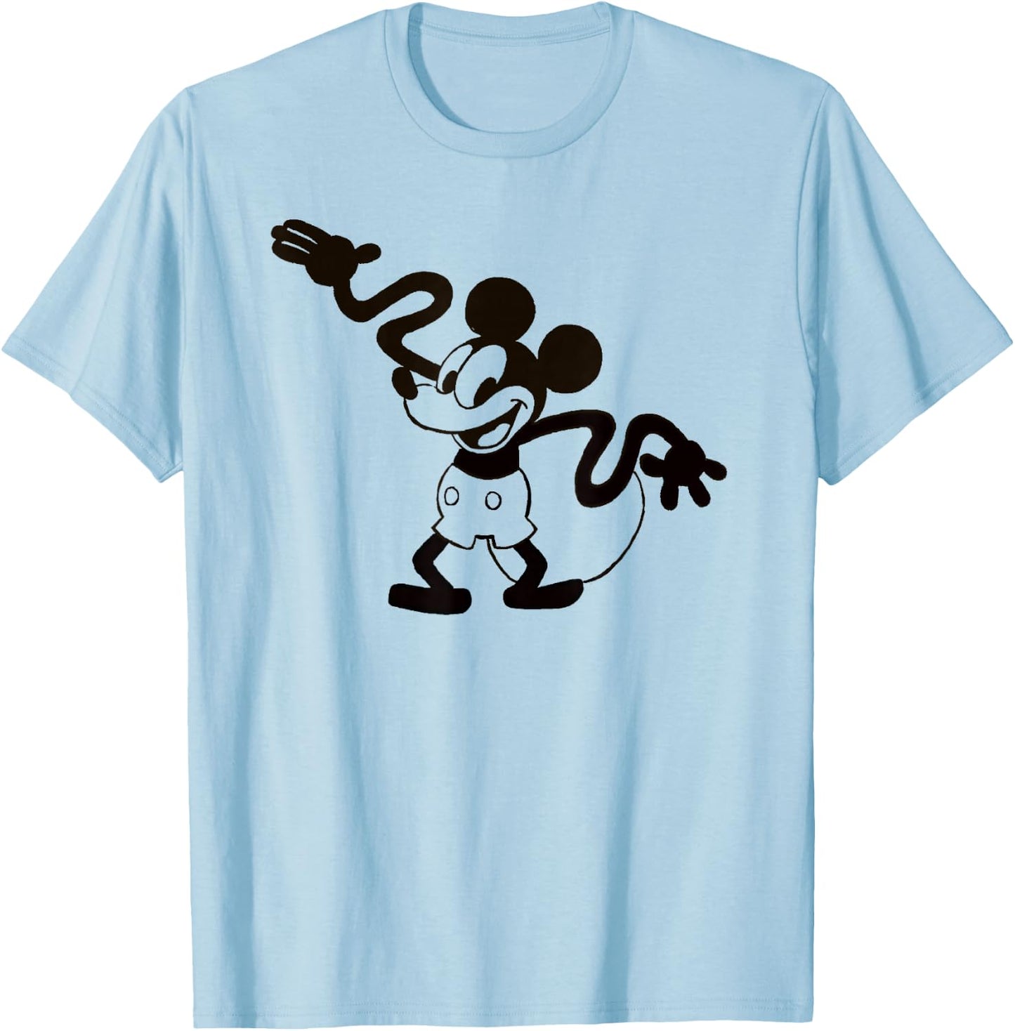 Disney - Classic Mickey Mouse Crazy Arms T-Shirt - T-Shirt | Light Blue