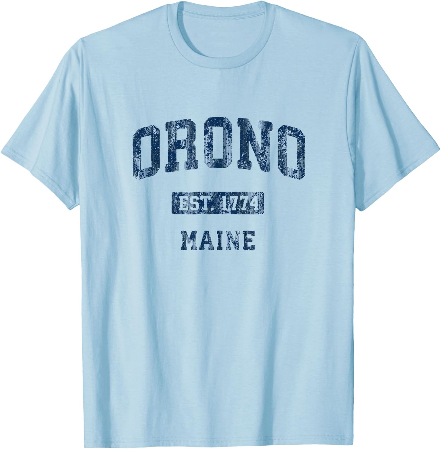 Orono Maine ME Vintage Athletic Sports Design T-Shirt - T-Shirt | Light Blue