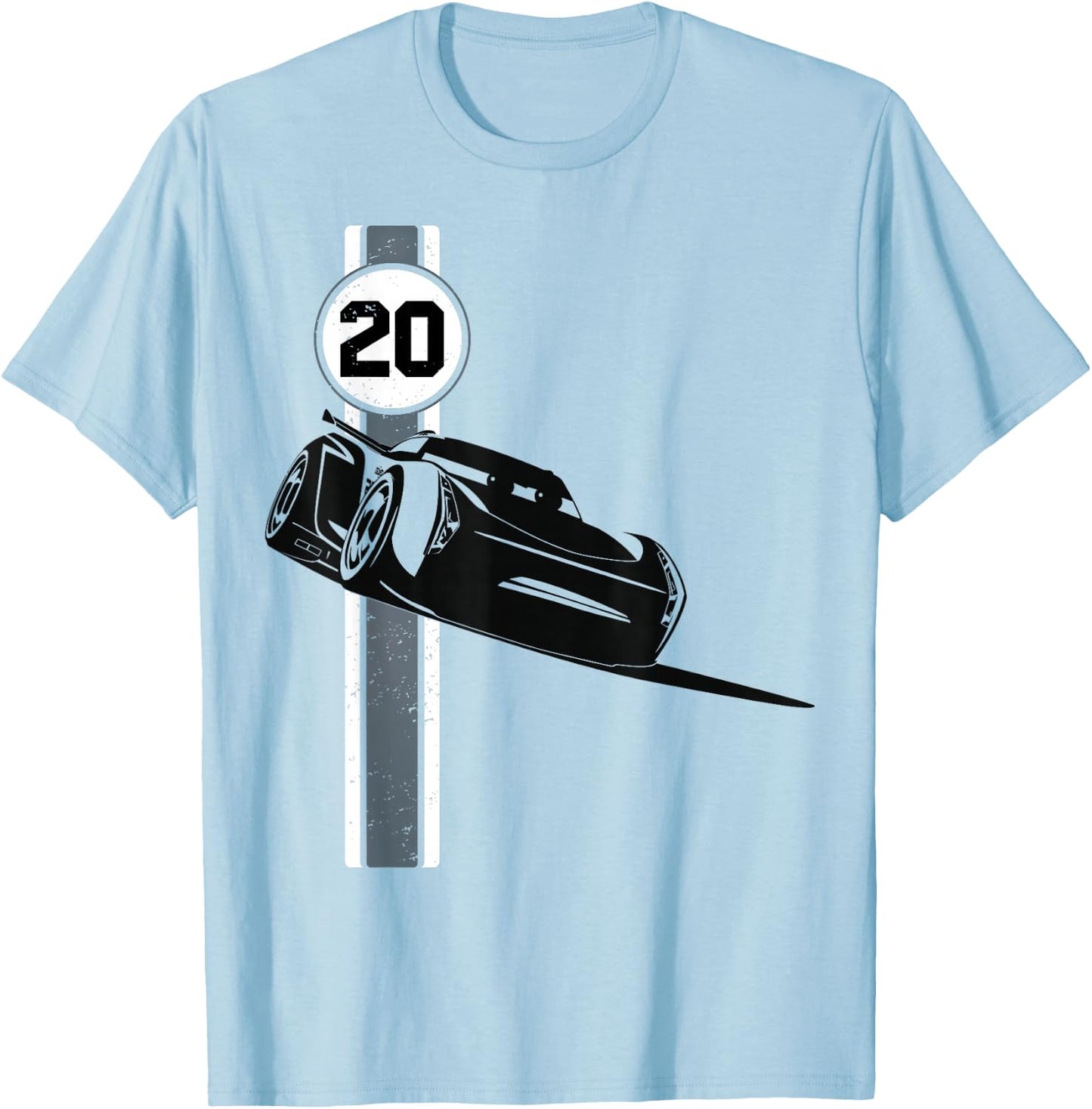Disney Pixar Cars 3 Jackson Storm Vintage Retro Drift Logo T-Shirt - T-Shirt | Light Blue