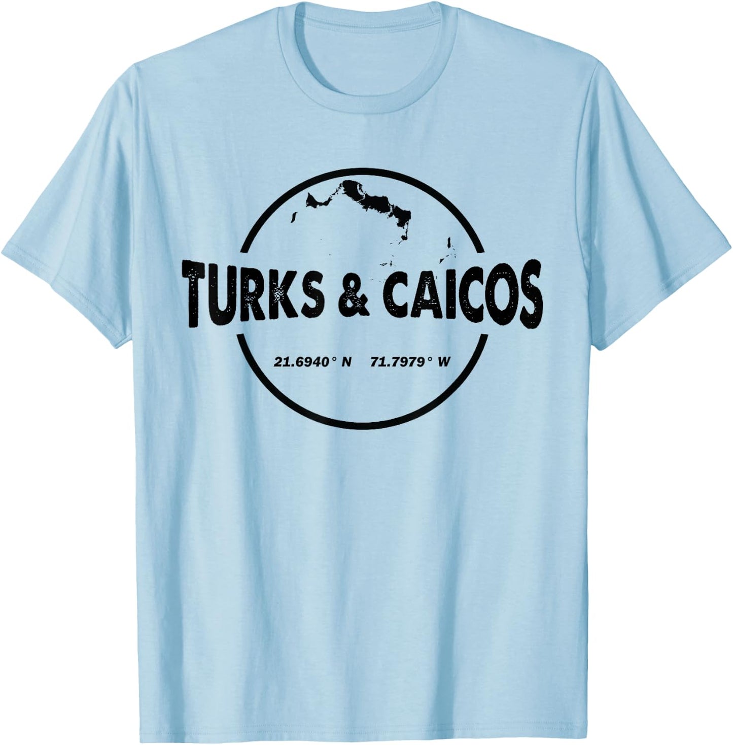 Turks And Caicos Islands Family Vacation and Family Travel T-Shirt - T-Shirt | Light Blue