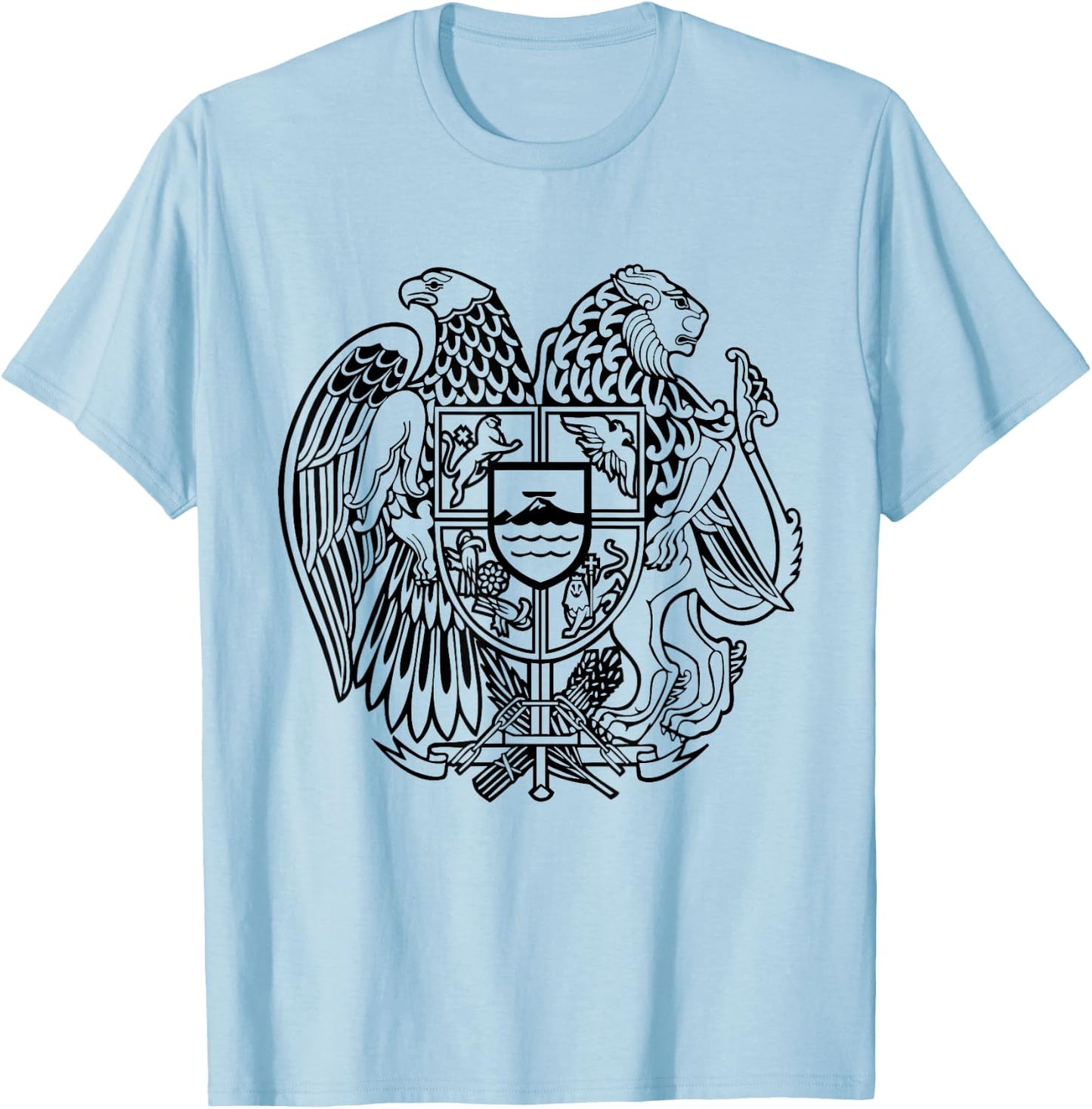 Armenian Coat of Arms Armenia Country T-Shirt - T-Shirt | Light Blue