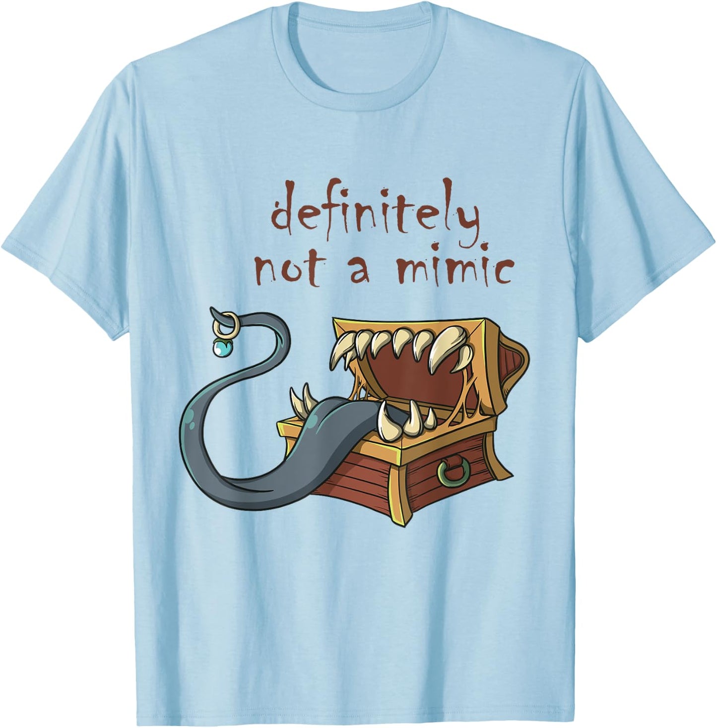 Roleplaying RPG Mimic Meme Joke Engagement Bride Groom Gift T-Shirt - T-Shirt | Light Blue