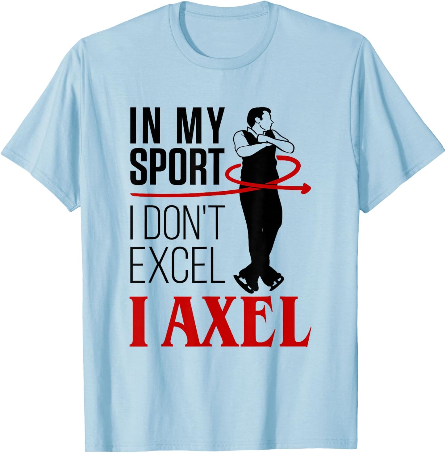 Figure Skating Axel Men Boys Ice Skater T-Shirt - T-Shirt | Light Blue