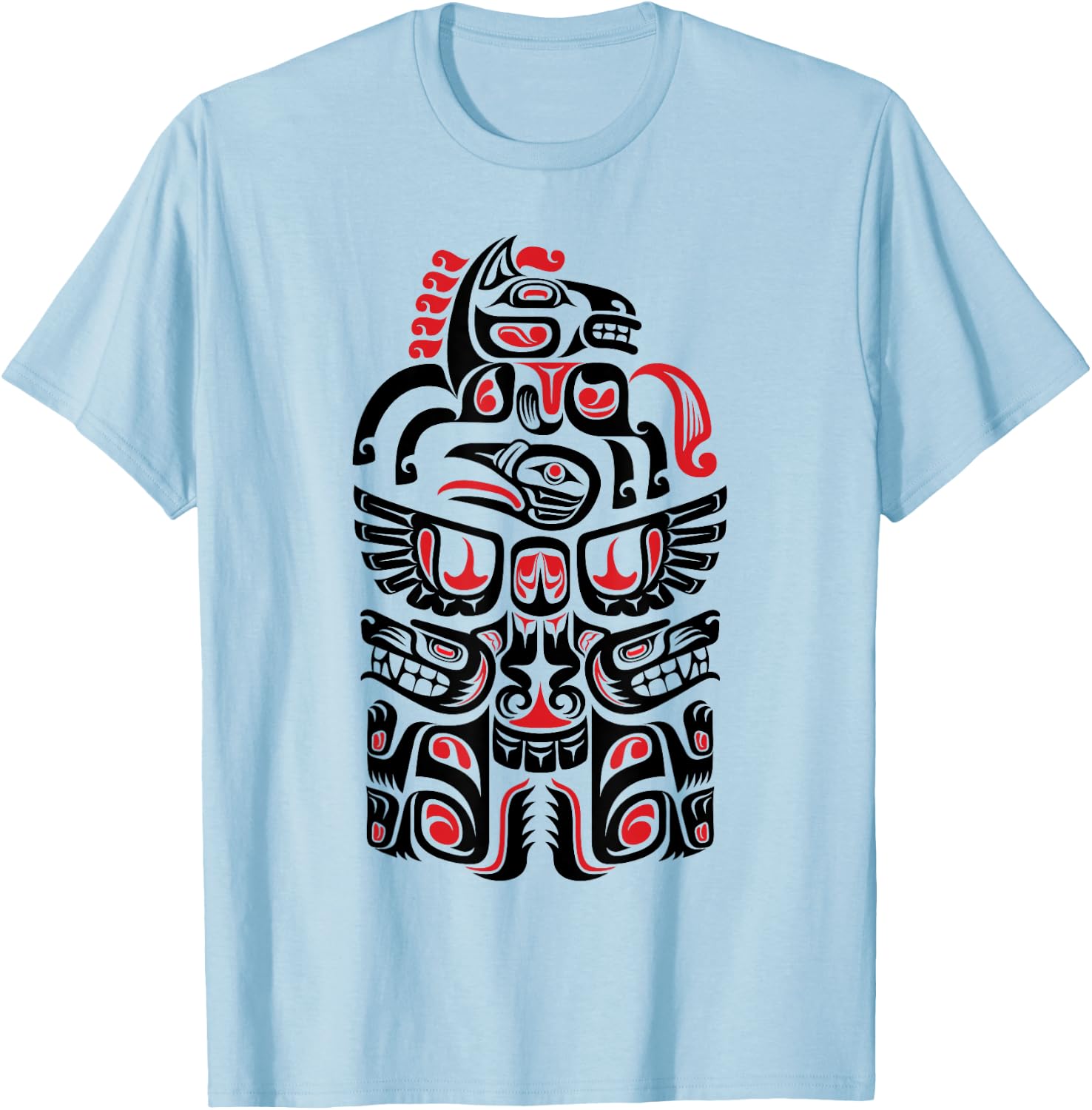 Native American Haida Art Lover Native Indian People Gift T-Shirt - T-Shirt | Light Blue