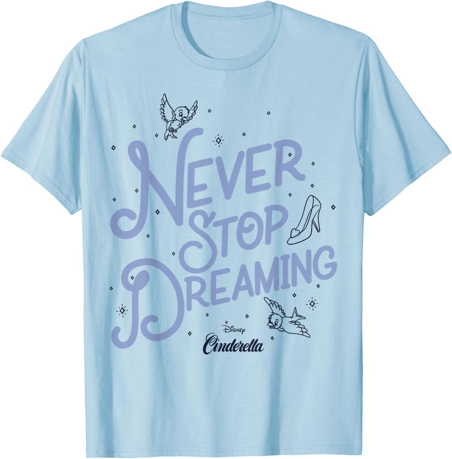 Disney Cinderella Never Stop Dreaming T-Shirt - T-Shirt | Light Blue