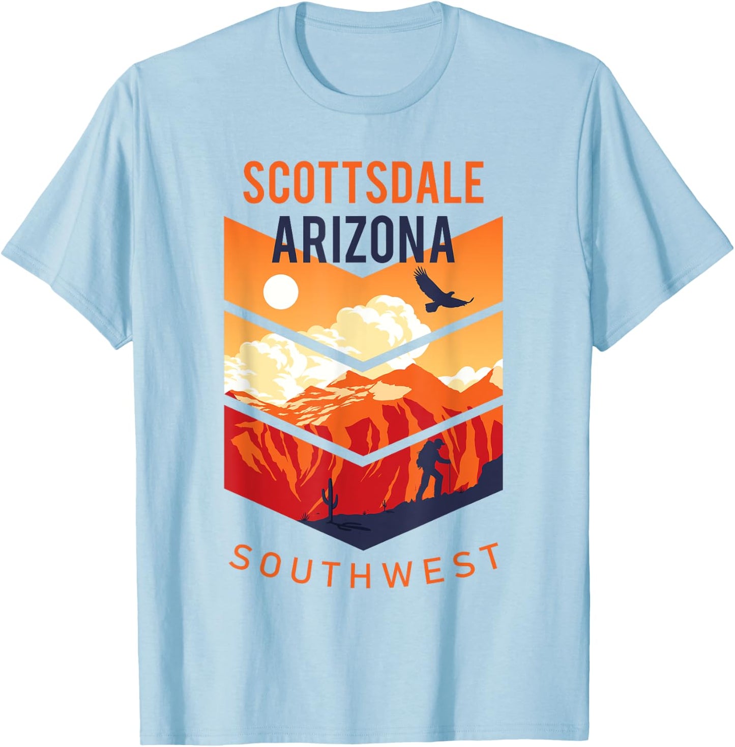 Scottsdale Arizona Native Home State Vintage Southwest T-Shirt - T-Shirt | Light Blue