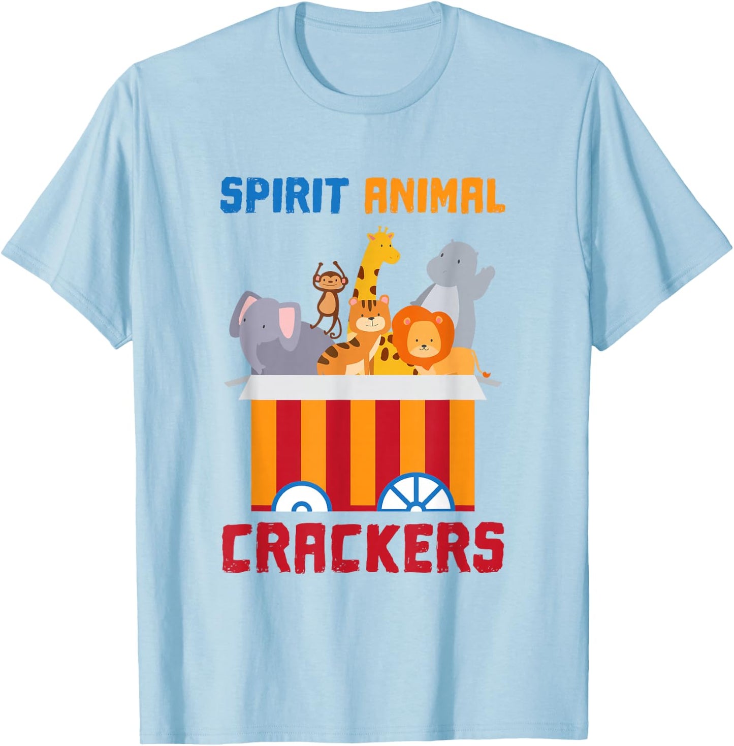 Spirit Animal Crackers | Spirit Animal Shirt T-Shirt - T-Shirt | Light Blue