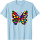 Colourful Butterfly International dot day T-Shirt - T-Shirt | Light Blue