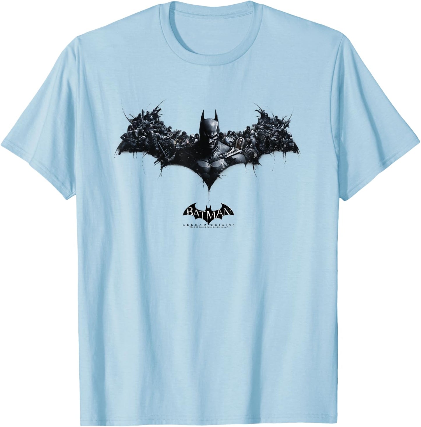 Batman: Arkham Origins Bat of Enemies T-Shirt - T-Shirt | Light Blue