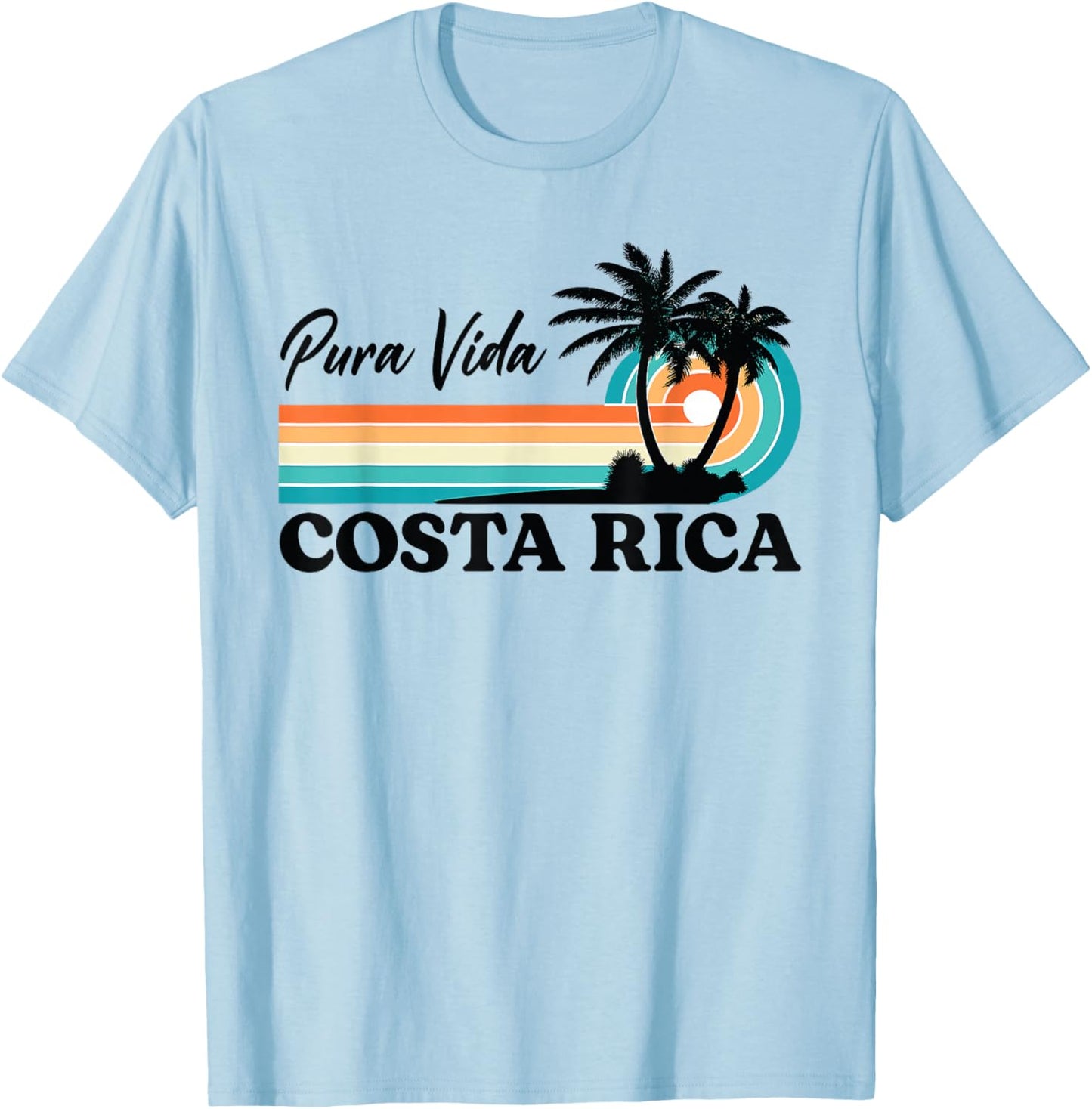 Costa Rica Retro Beach Vacation Costa Rica Souvenir Beach T-Shirt - T-Shirt | Light Blue