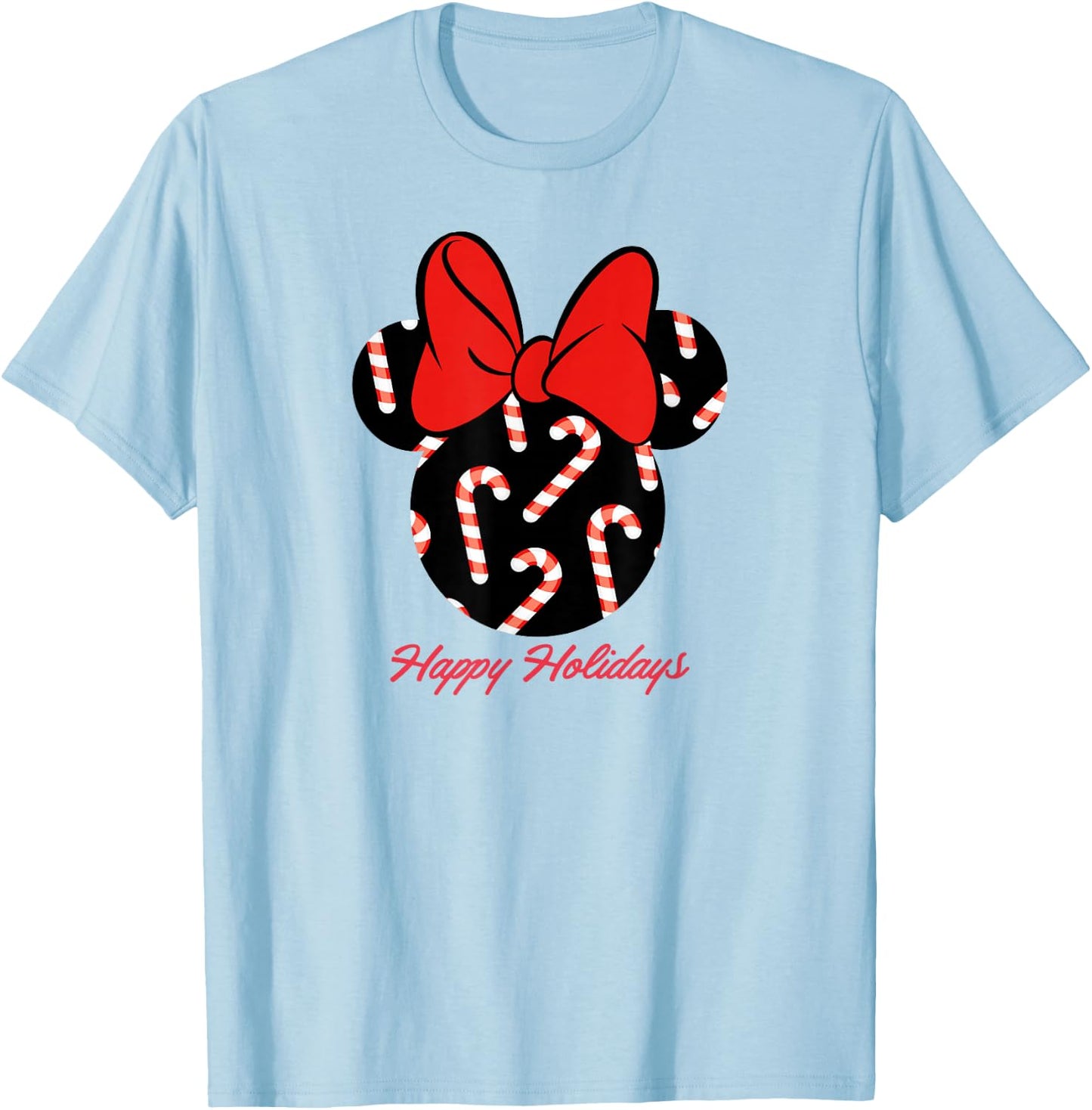 Disney Minnie Candy Canes Holiday T-Shirt - T-Shirt | Light Blue