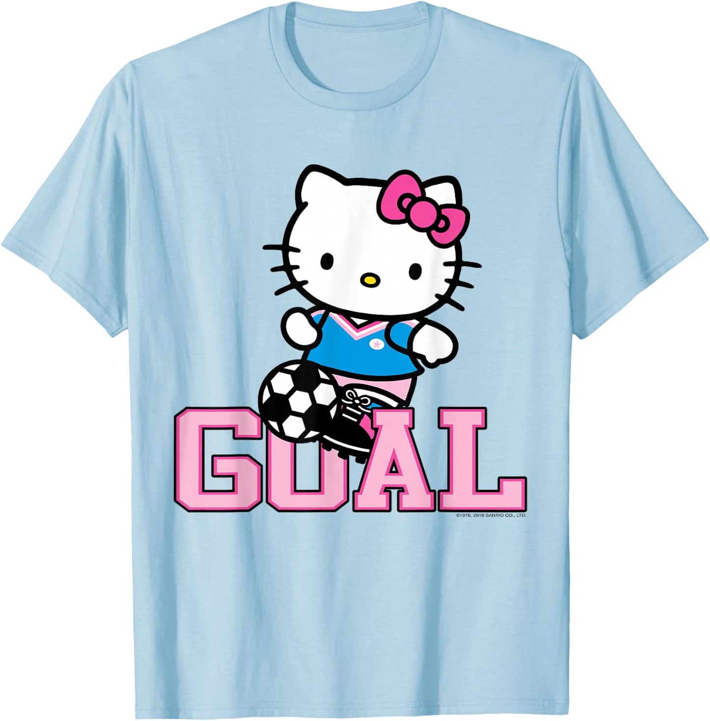 Hello Kitty Soccer Goal Sports Athlete Shirt T-Shirt - T-Shirt | Light Blue