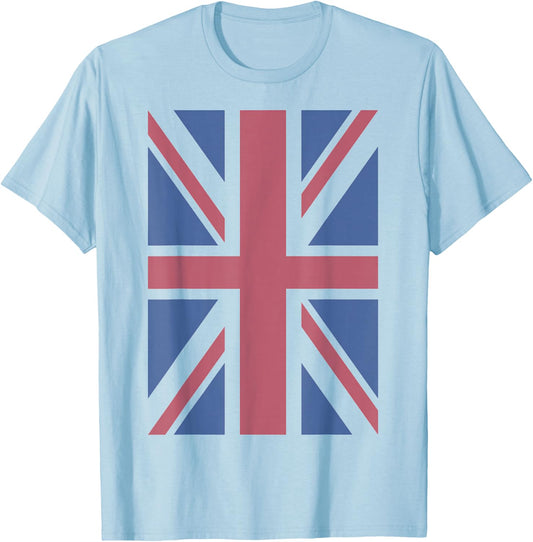 Union Jack Flag England Great Britain United Kingdom T Shirt T-Shirt - T-Shirt | Light Blue