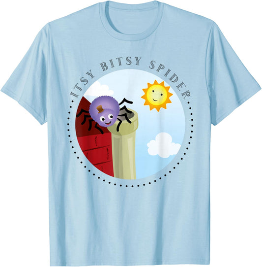 Itsy Bitsy Spider unique Nursery Rhymes Toddler T-Shirt - T-Shirt | Light Blue