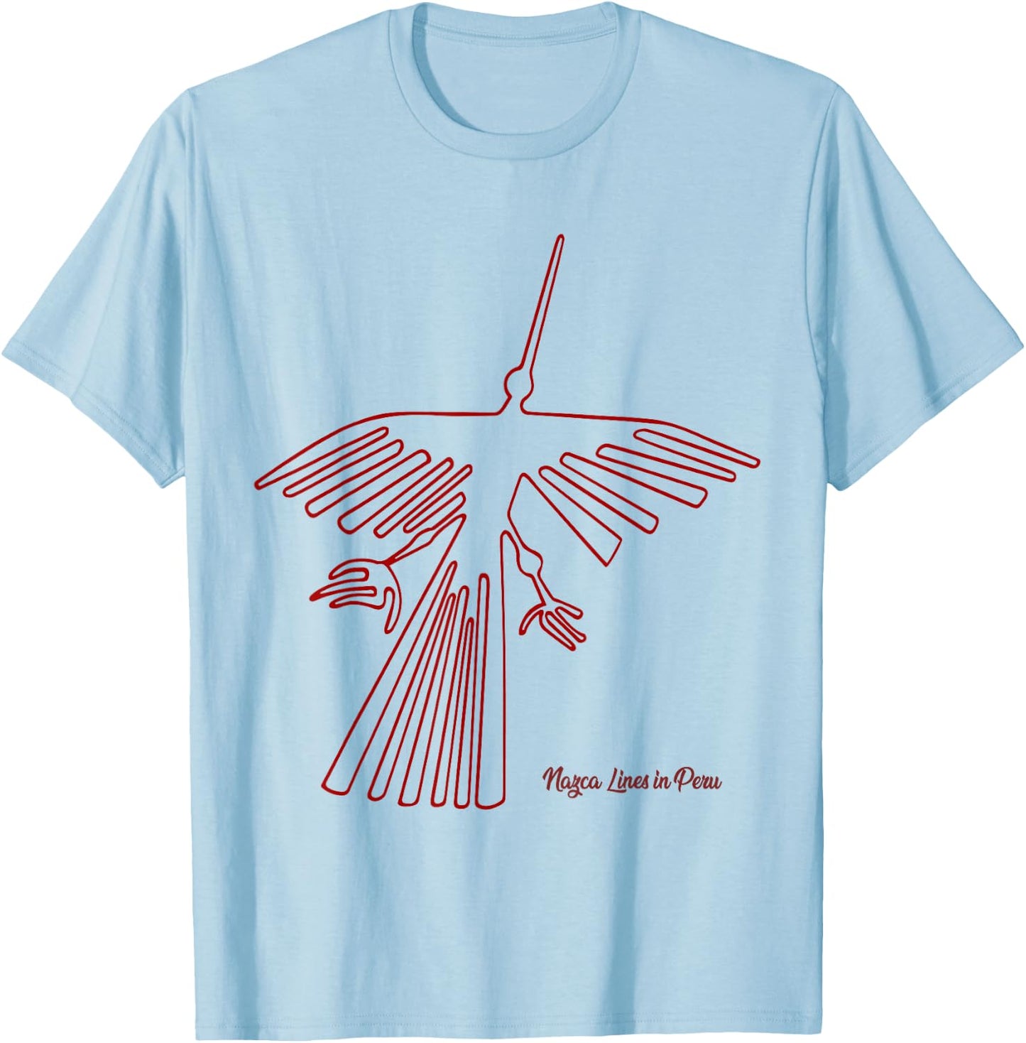 Nazca Lines the Condor Peruvian Glyph T-Shirt - T-Shirt | Light Blue