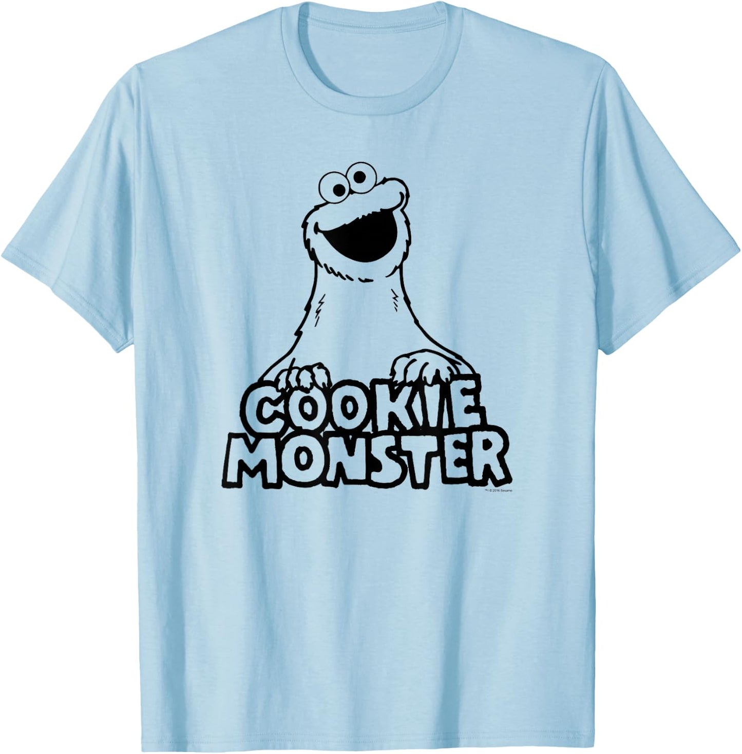 Sesame Street Vintage Cookie Monster T Shirt T-Shirt - T-Shirt | Light Blue