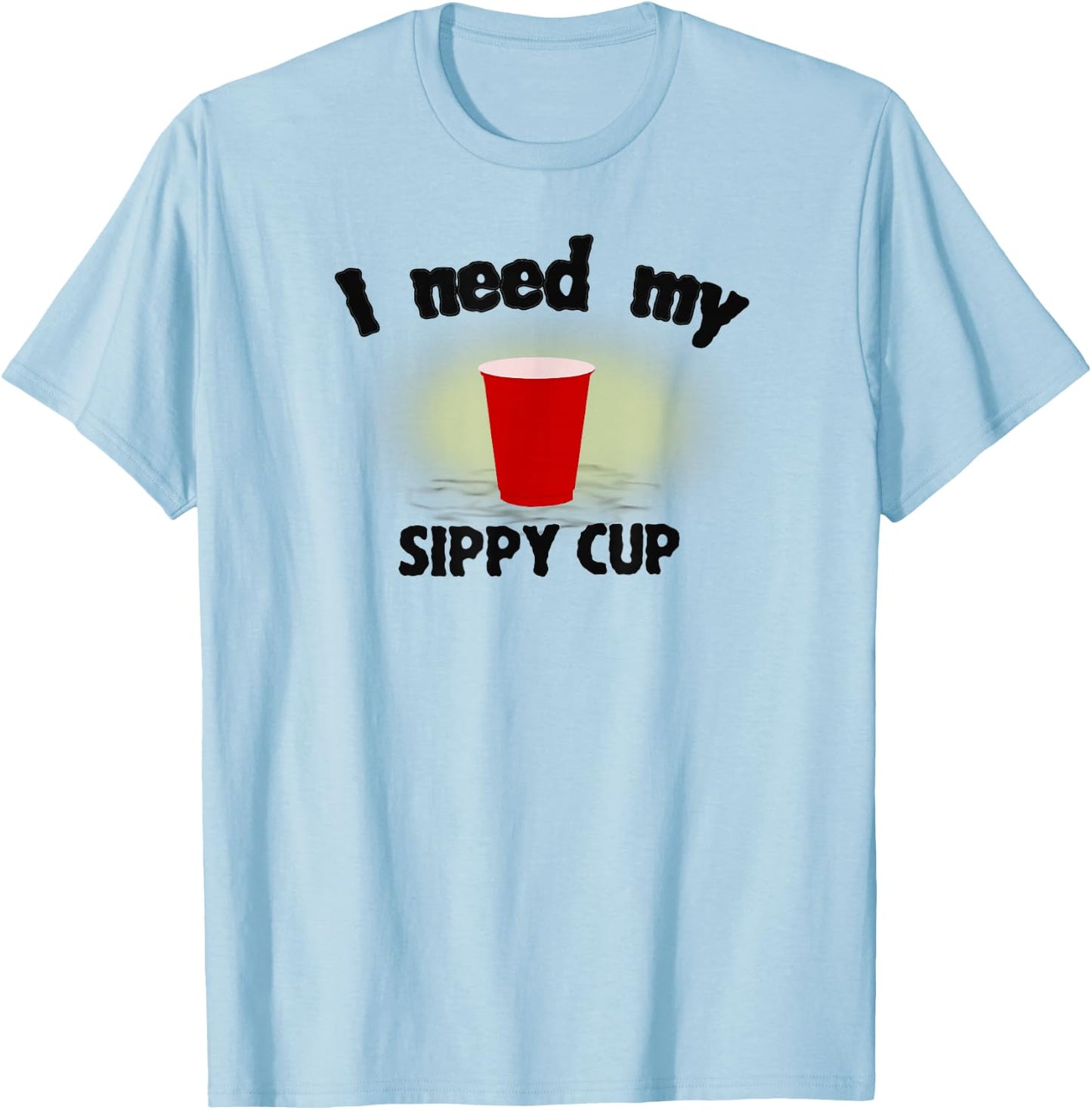 Alcohol Adult Beverage Red Drinking Cup Party T-Shirt - T-Shirt | Light Blue
