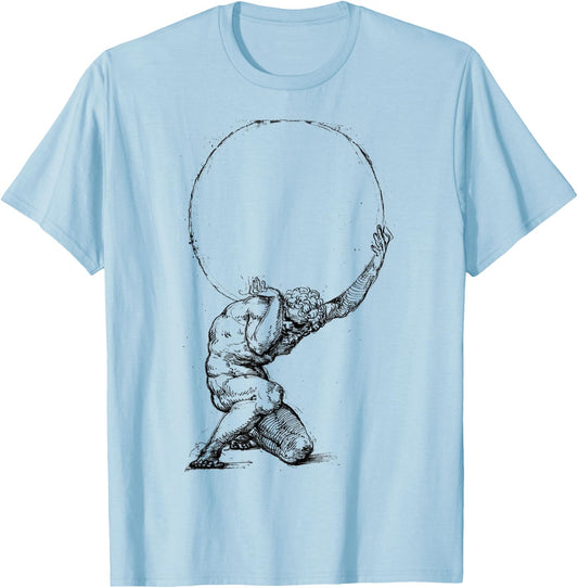Atlas Greek mythology Greece Greek Gods and Heroes T-Shirt - T-Shirt | Light Blue